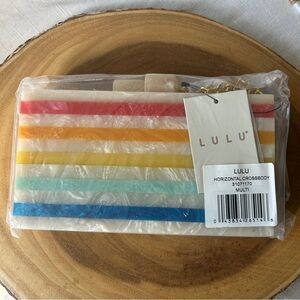 LuLu NWT Striped Crossbody Bag